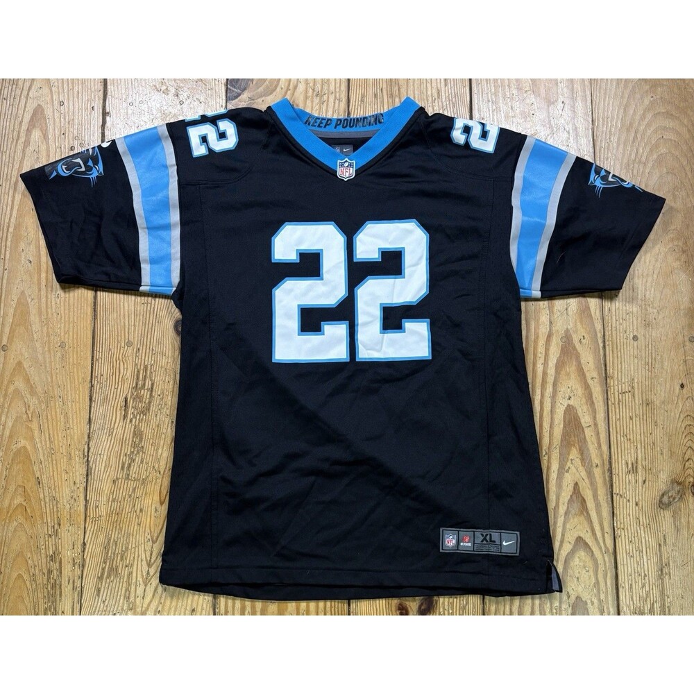 Nike On Field Black Carolina Panthers Christian McCaffrey Jersey #22 Youth XL